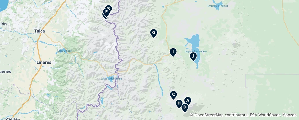 Mappa di Malargüe's Volcanic Wonders