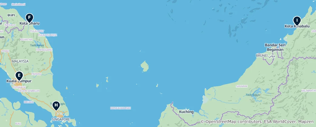 Mapa Best Shopping & Markets