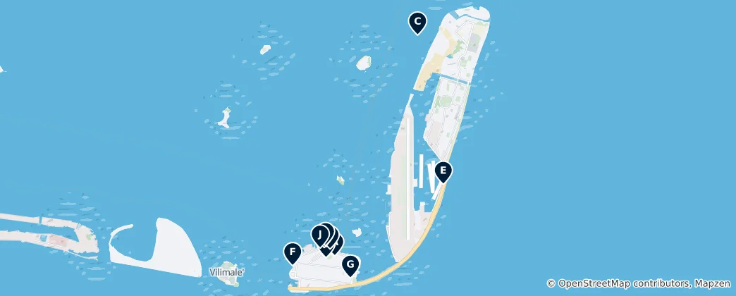 Kaart van Maldives Must-Sees