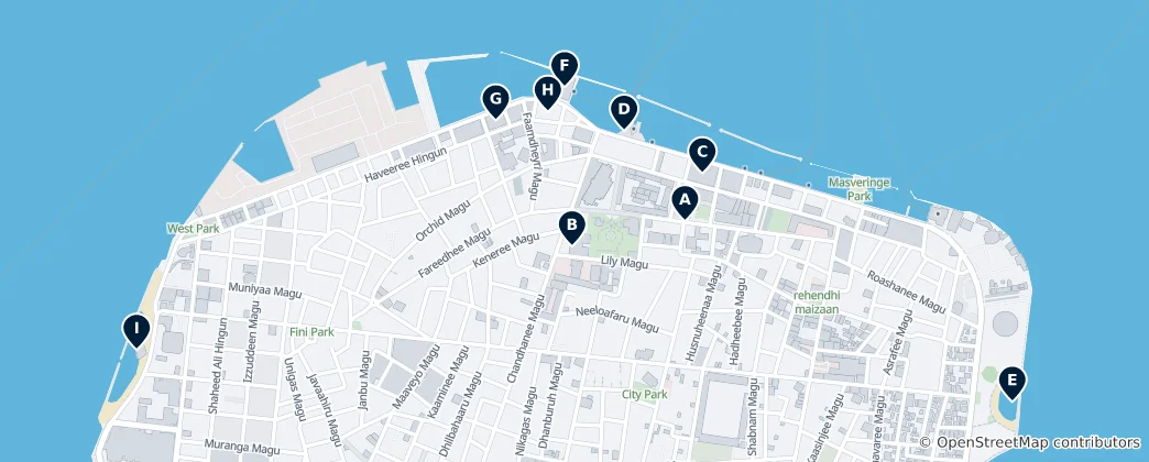 Mapa Malé Must-Sees