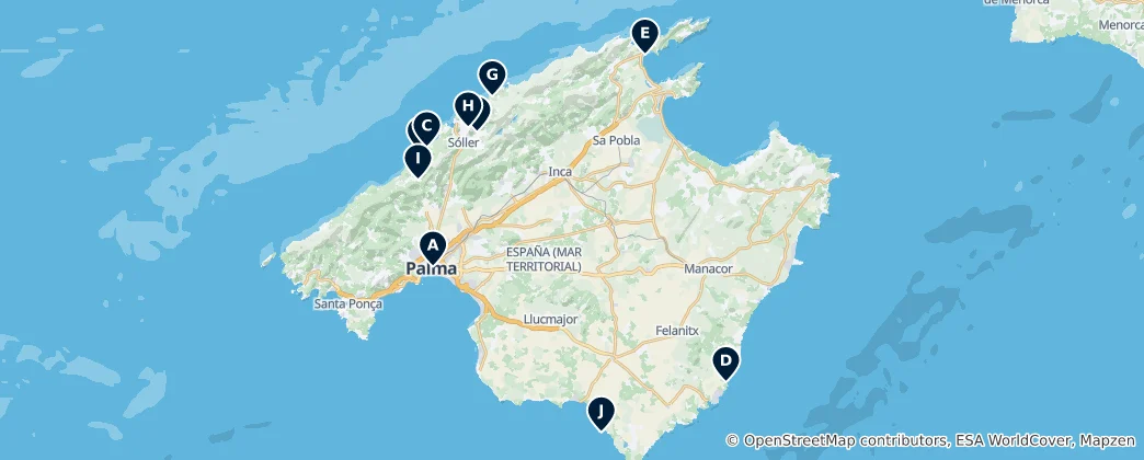 Mapa Authentic Mallorcan Flavors