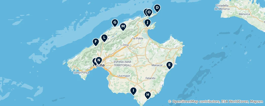 Mappa di Majorca Essentials