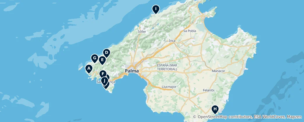 Mapa Mallorca Peaks & Viewpoints