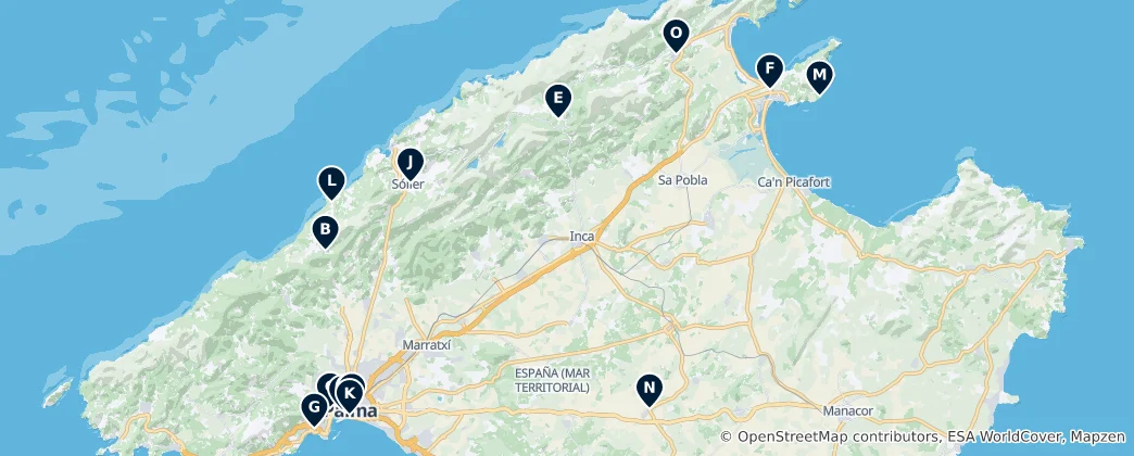 Mapa Museums & Art Centers