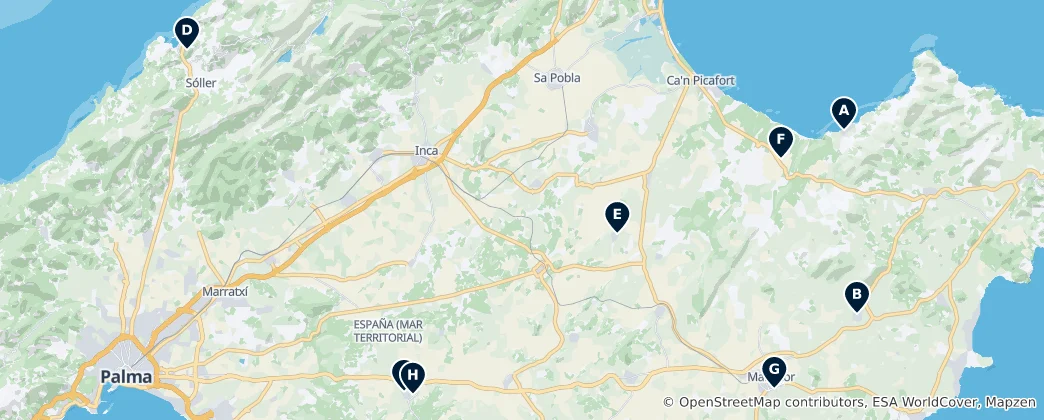 Mapa Traditional Windmills