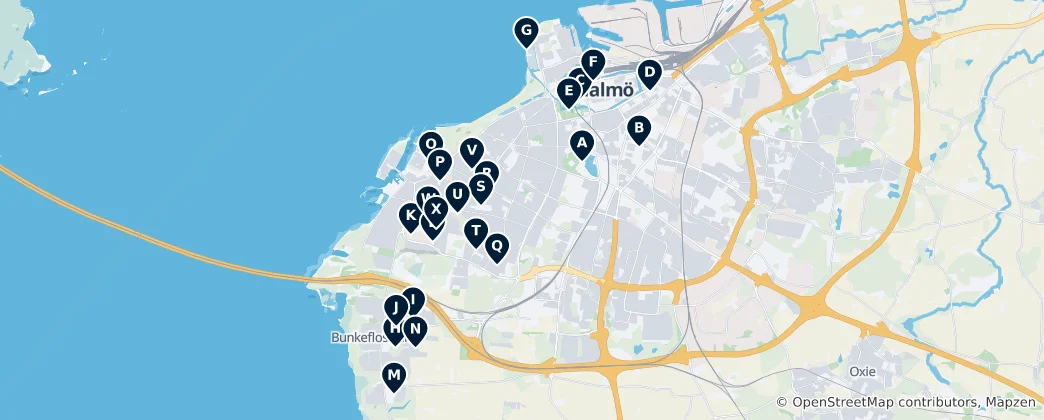 Malmö's Best Parks & Gardens Haritası
