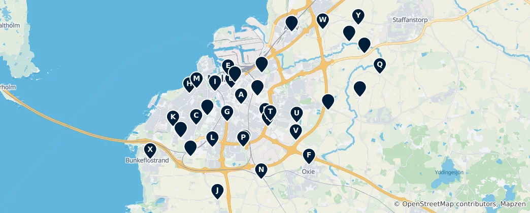 Carte de Malmö's Sacred Sites