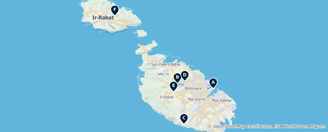 Mappa di Scelta della redazione Malta
