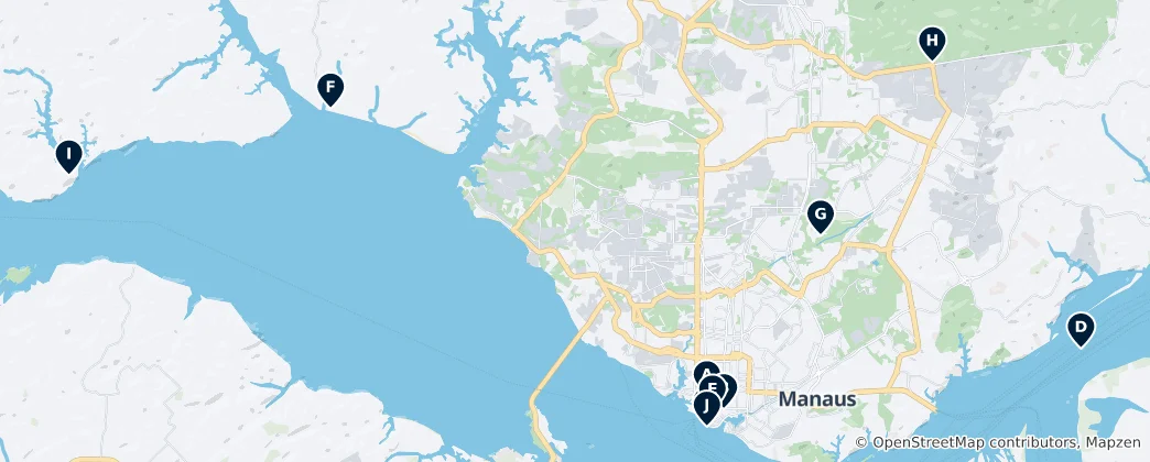 Map of Hidden Gems of Manaus