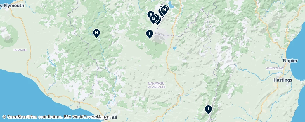 Mappa di Manawatu-Wanganui Region: The Absolute Essentials