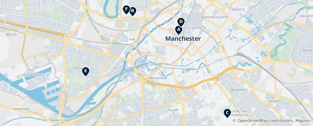 Mappa di Historic Churches