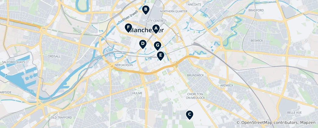 Map of Manchester Art & Performance