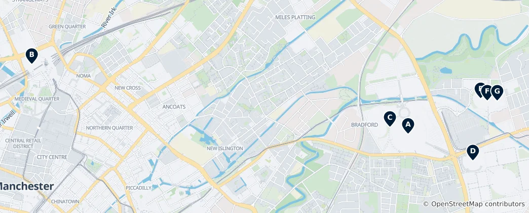 Map of Manchester's Iconic Stadiums