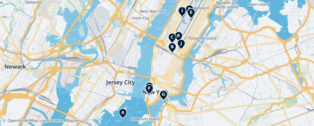 New York County Must-Sees — Map