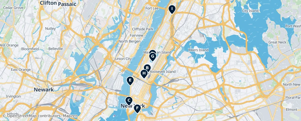 Viewpoints & Piers — Map