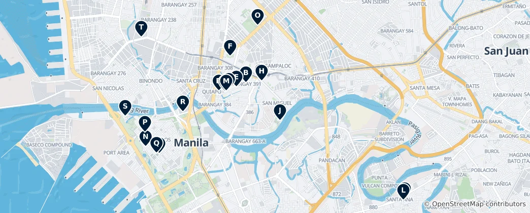 Mappa di Manila Heritage Trail