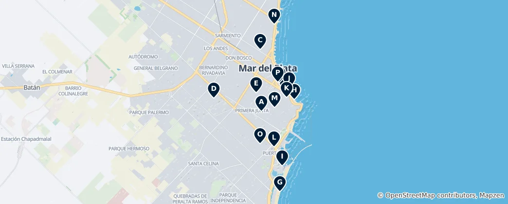 Mapa Mar del Plata's Hidden Gems