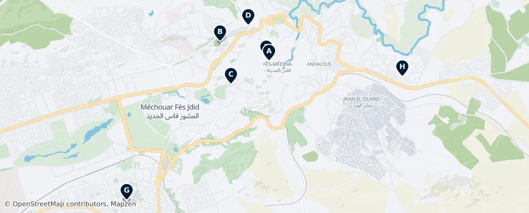 Fez Cultural Gems – Mapa