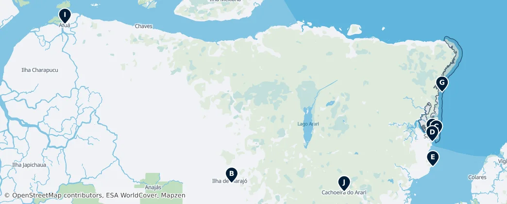 Marajó Essentials — Mapa