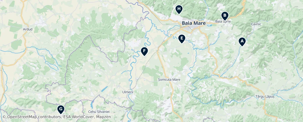 Map of Heritage of Maramureș