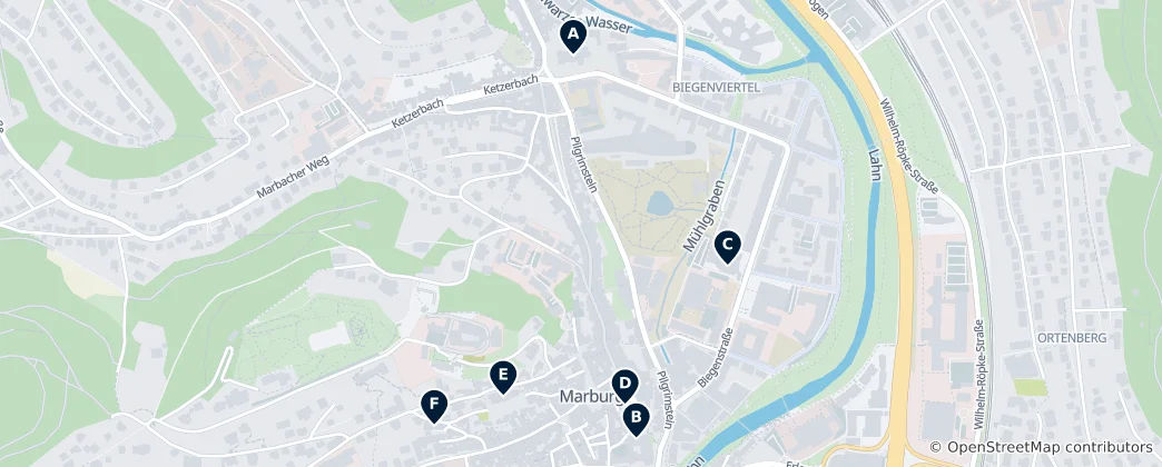 Mappa di Historic Churches of Marburg