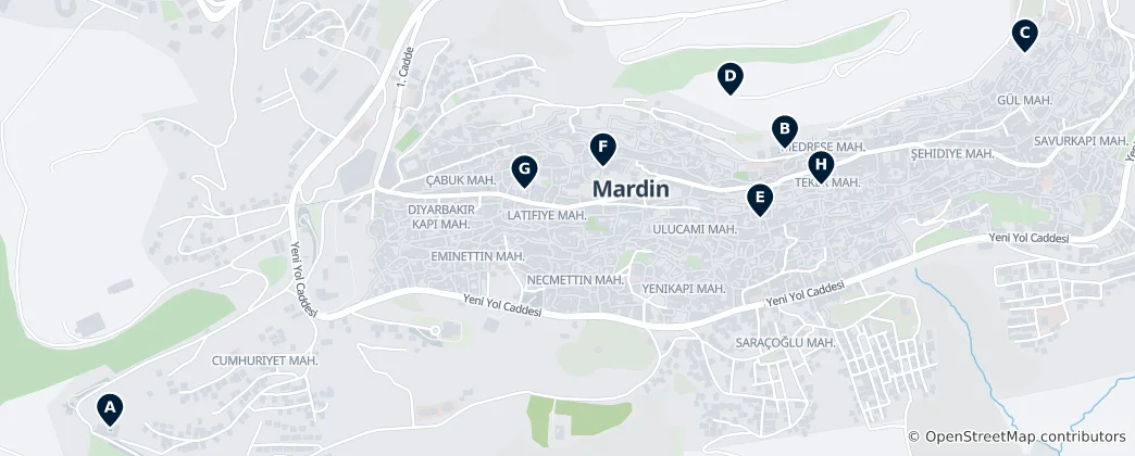 Carte de Mardin's Unmissable Heritage