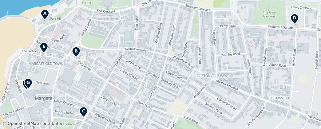 Mapa De Art & Culture in Margate