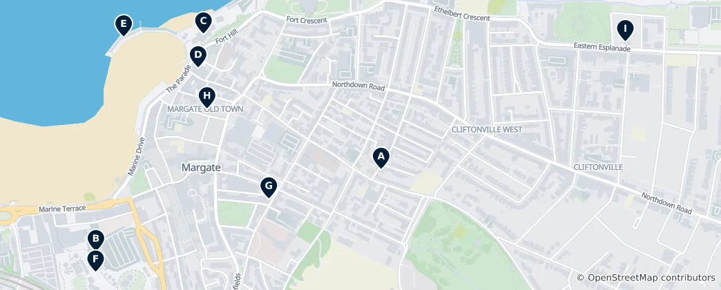 Mapa Margate Essentials