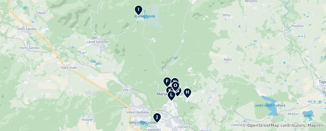 Map of Mariánské Lázně Essentials