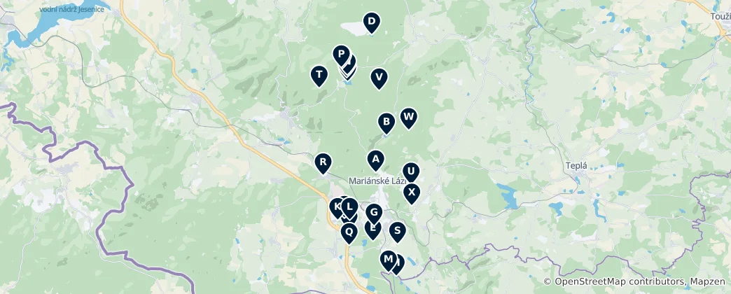 Map of Scenic Parks and Nature