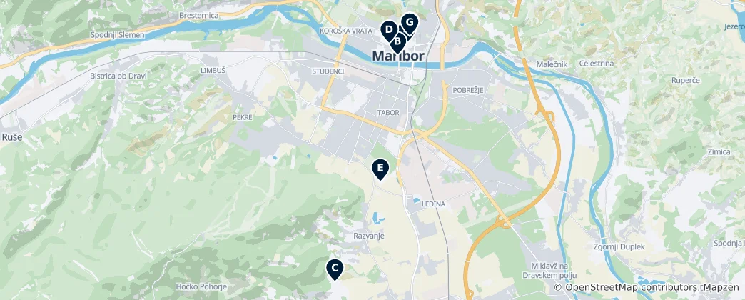Map of Maribor's Historical Treasures