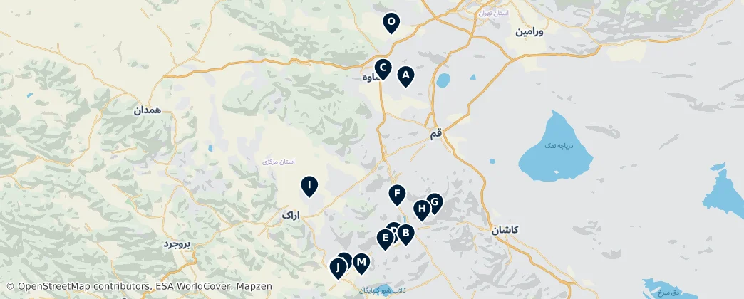 Markazi Province Essentials — Térkép