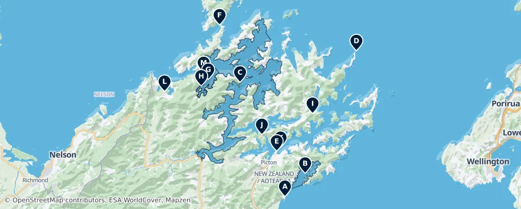Coastal Lookouts & Bays — Mapa
