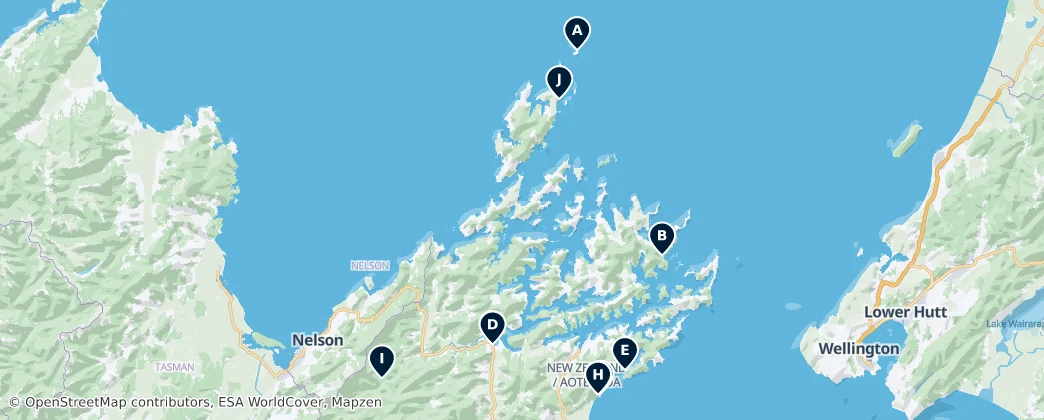 Marlborough Sounds Ward Essentials — 지도
