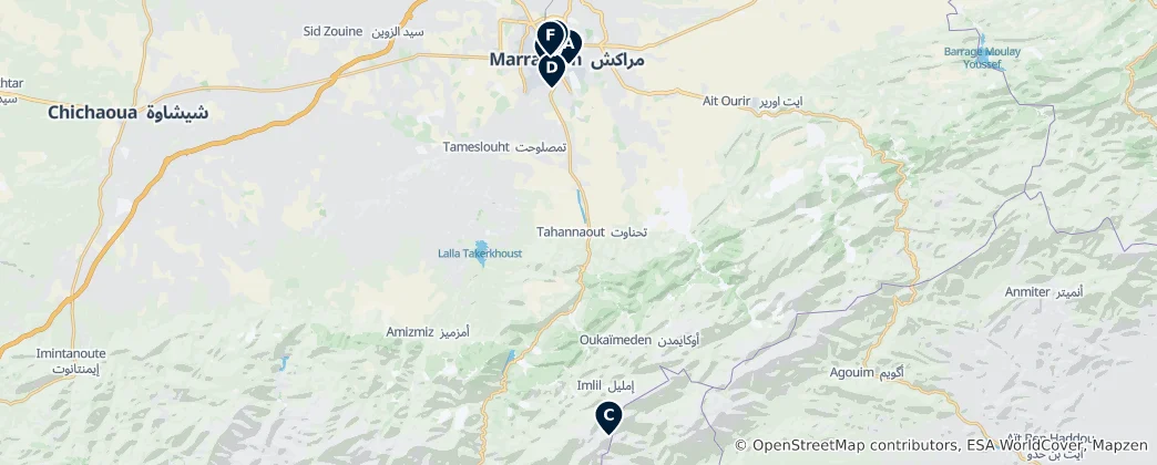 Mapa Editor's Choice Marrakech