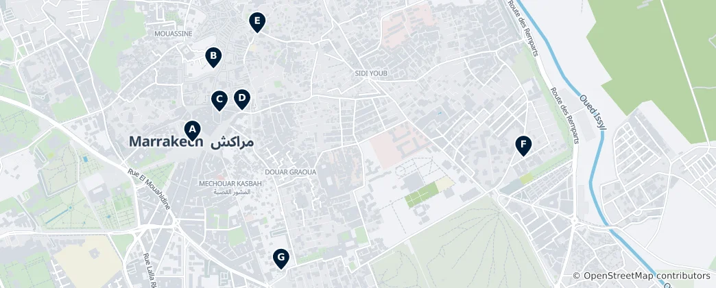 Mappa di Marrakech Market Treasures
