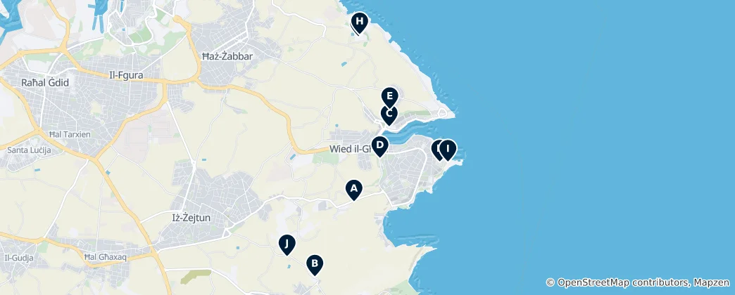 Mapa Marsaskala Essentials