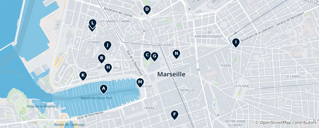 Map of Marseille Must-Sees