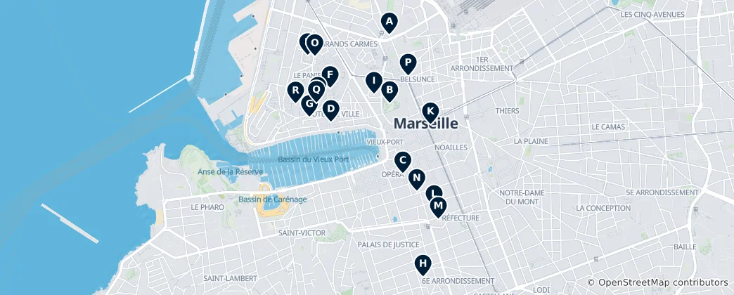 Mapa Marseilleská cesta dedičstvom