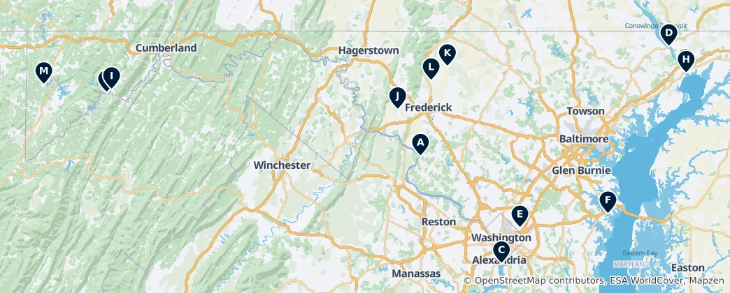 Mapa Bridges and Dams