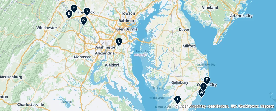 Mapa Maryland Essentials