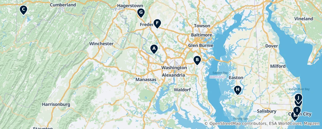 Mapa Premier Golf Courses