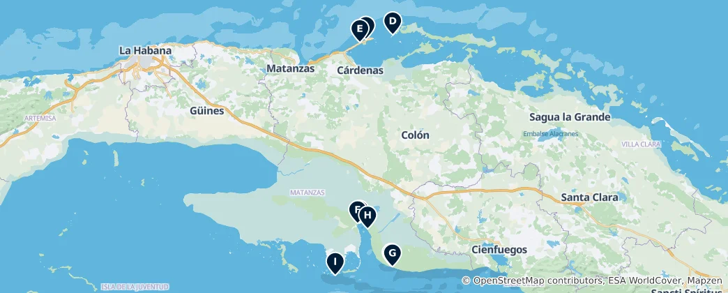 Mappa di Best Beaches