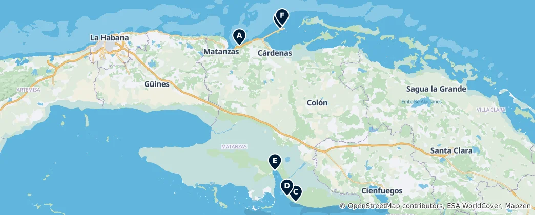 Map of Best Scuba Diving Spots