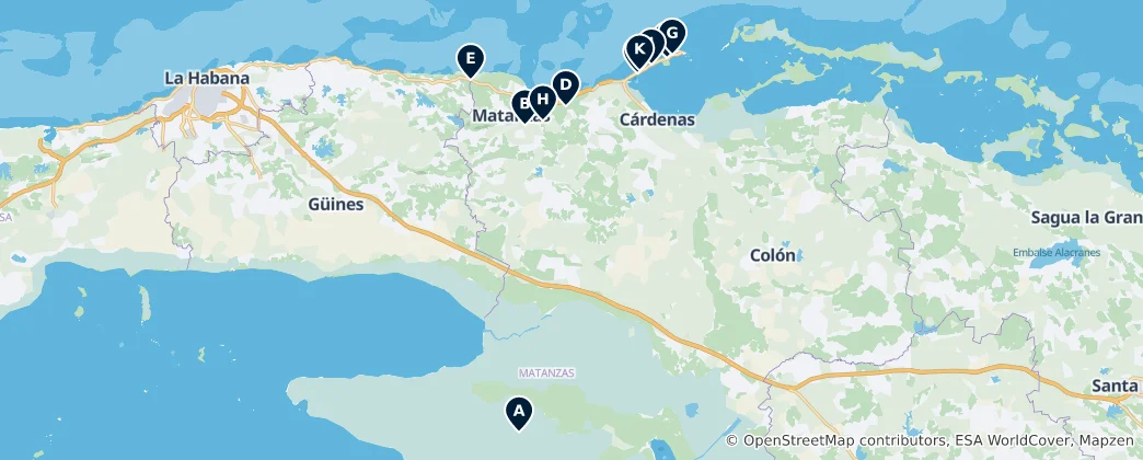 Mappa di Matanzas Essentials