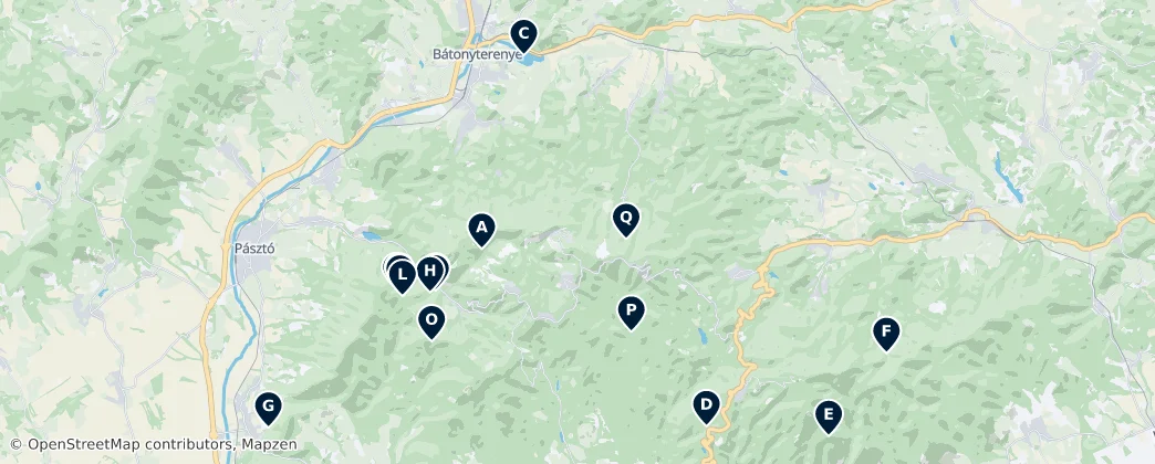 Mátra Natural Wonders — Mapa