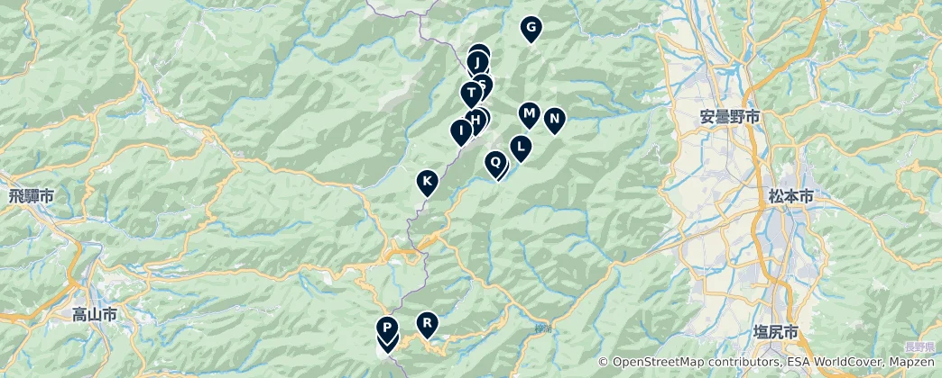 Karte von Peaks, Alpine Huts & Natural Wonders