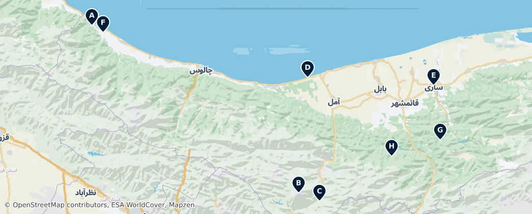 Mazandaran Province Essentials — Mapa