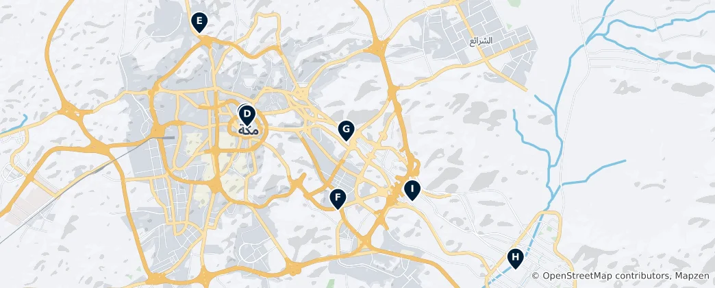 Mapa Sacred Islamic Sites