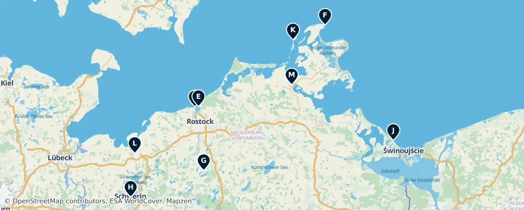 Mapa Mecklenburg-Vorpommern Essentials